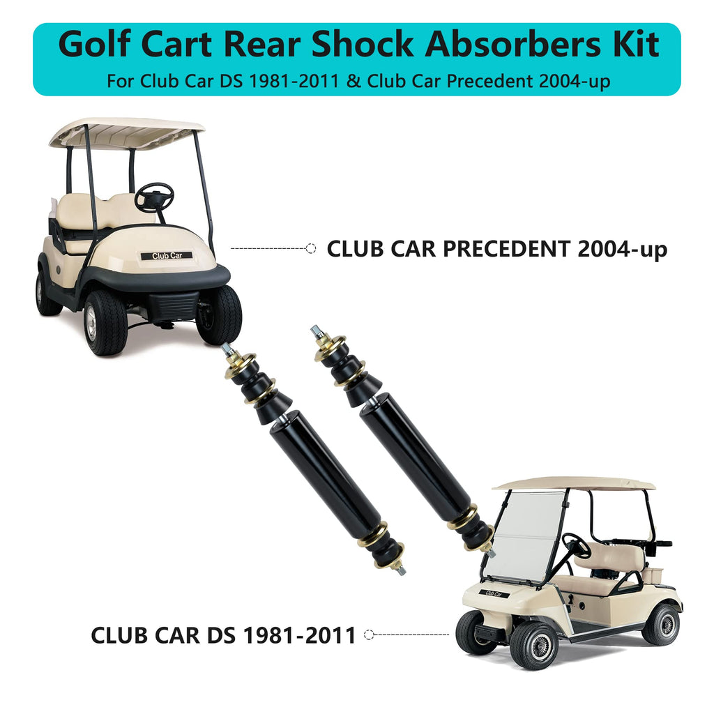 10L0L 2 Pack Golf Cart Rear Shock Absorbers For Club Car Ds Gas Electric Golf Cart 1988-Up, G&E 2004-Up Precedent 1013164 102588
