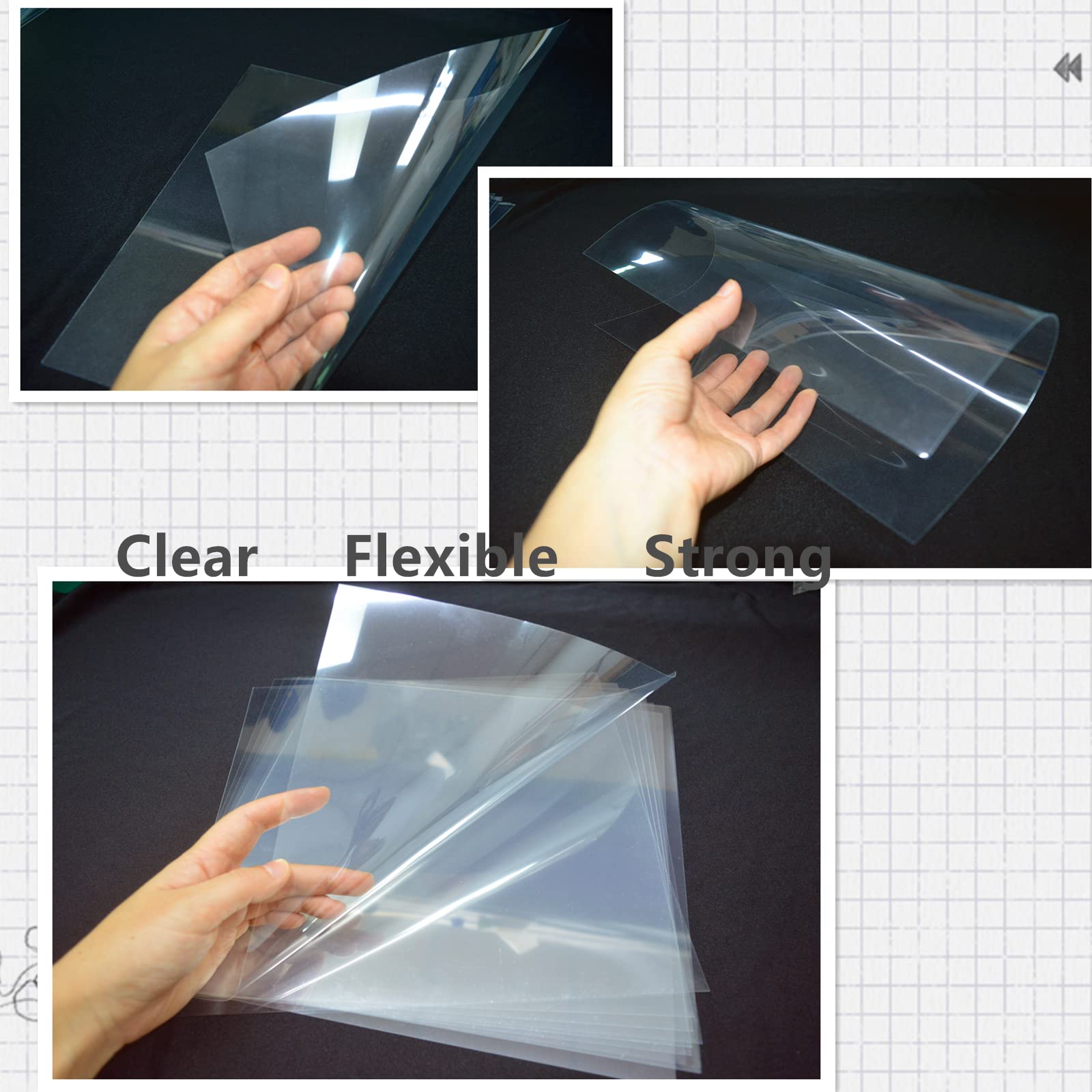 Banltre 32 Pieces 6 Mil Transparency Blank Template Material Stencils Mylar For Cutting Paper Clear Sheet 12 A 12 Inch (32-6 Mil