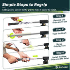 Saplize Golf Grips Upgrade Kit(13 Grips With 15 Tapes), Multicompound Hybrid Golf Club Grips, Standard Size, Grey Cl03 Series