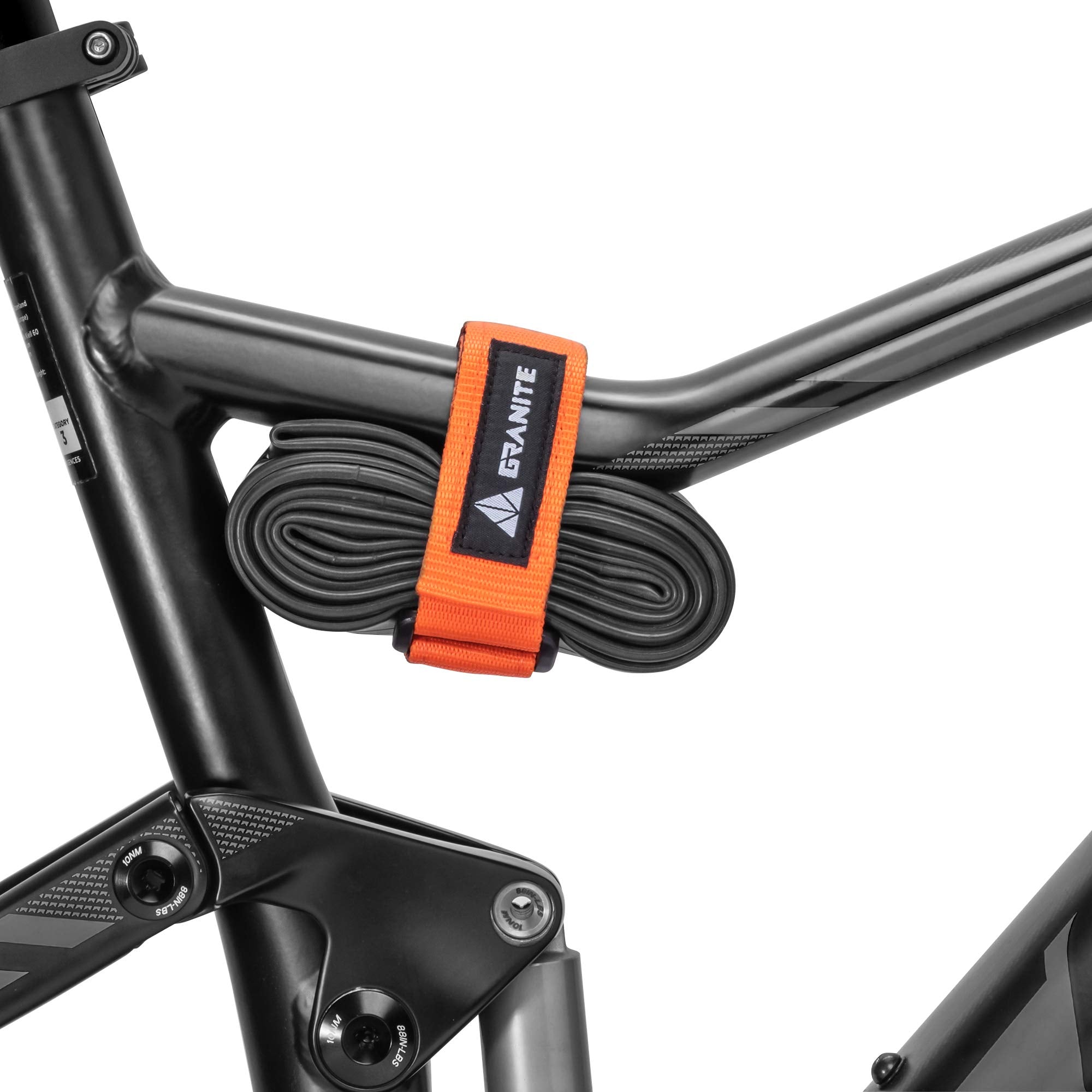 Granite Rockband Mtb Frame Carrier Strap For Inner Tubes And Bike Tool Kit , Bike Storage Solution For Attaching Extra Gear On Y