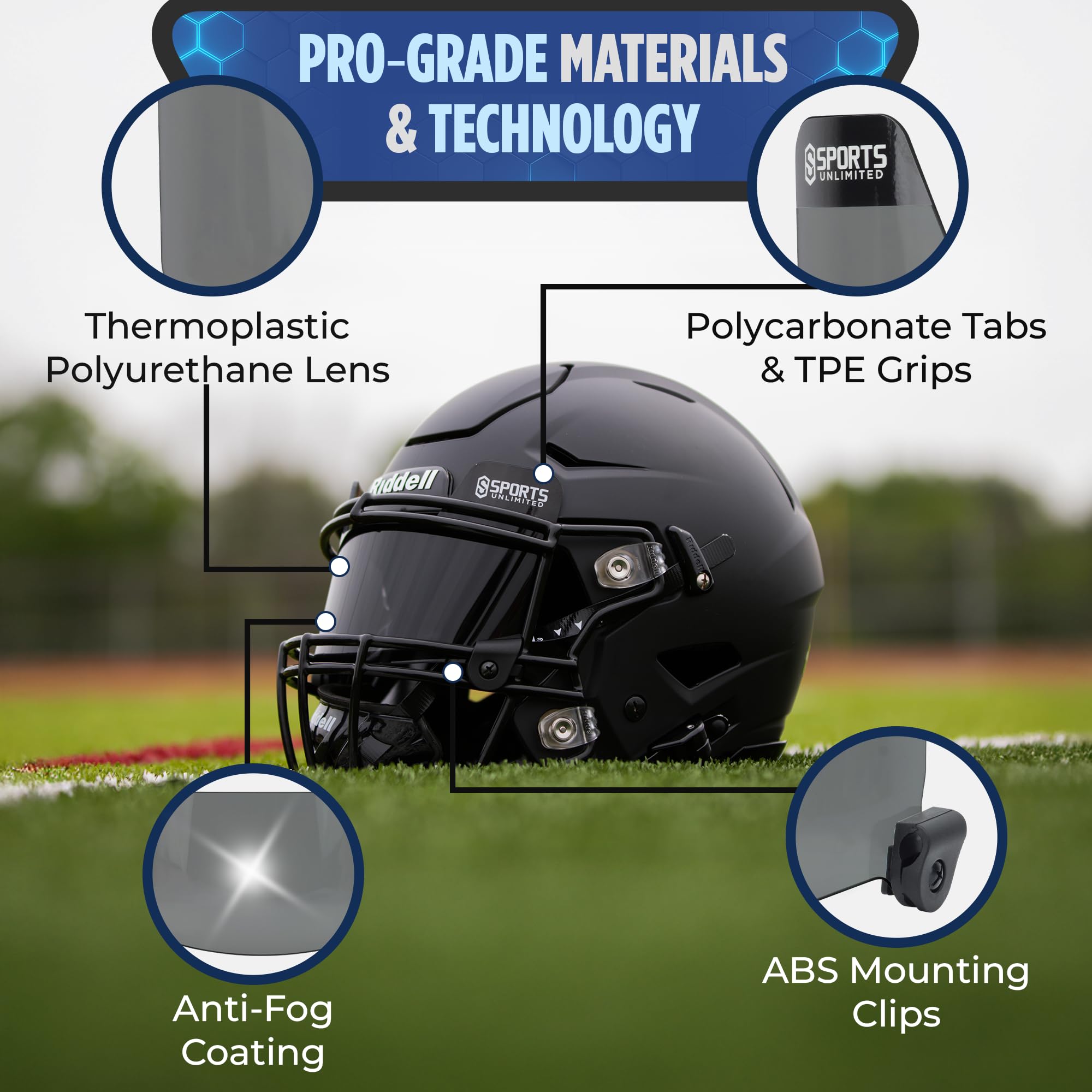 Sports Unlimited Universal Football Visor