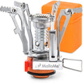 Mallome Backpacking Stove - Portable Camping Stove - Small Backpack Camp Stove Single Burner For Propane Butane Isobutane Fuel C