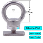 Yyst Kayak Track Mount Tie Down Eyelet To Hold Your Bungee Cord Or Ropes Up To 0.5'' - No Track -Dont Use For Anchoring (4)