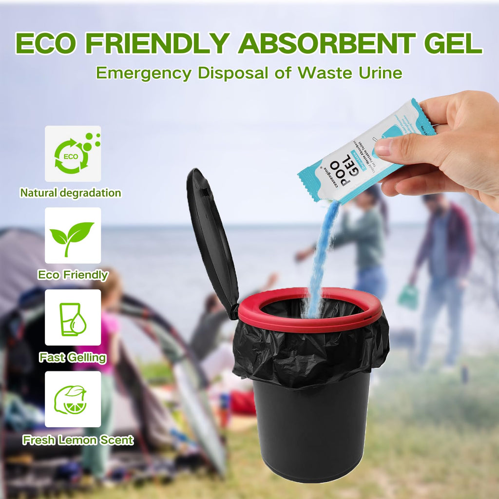 Portable Toilet Absorbent Gel, Portable Toilet Powder Poo Urine Powder For Camping Outdoor Hiking, Valentine'S Day Gift For Camp