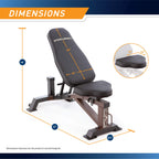Steelbody Deluxe 6 Position Utility Weight Bench For Weightlifting And Strength Training Stb-10105, Black-Brown