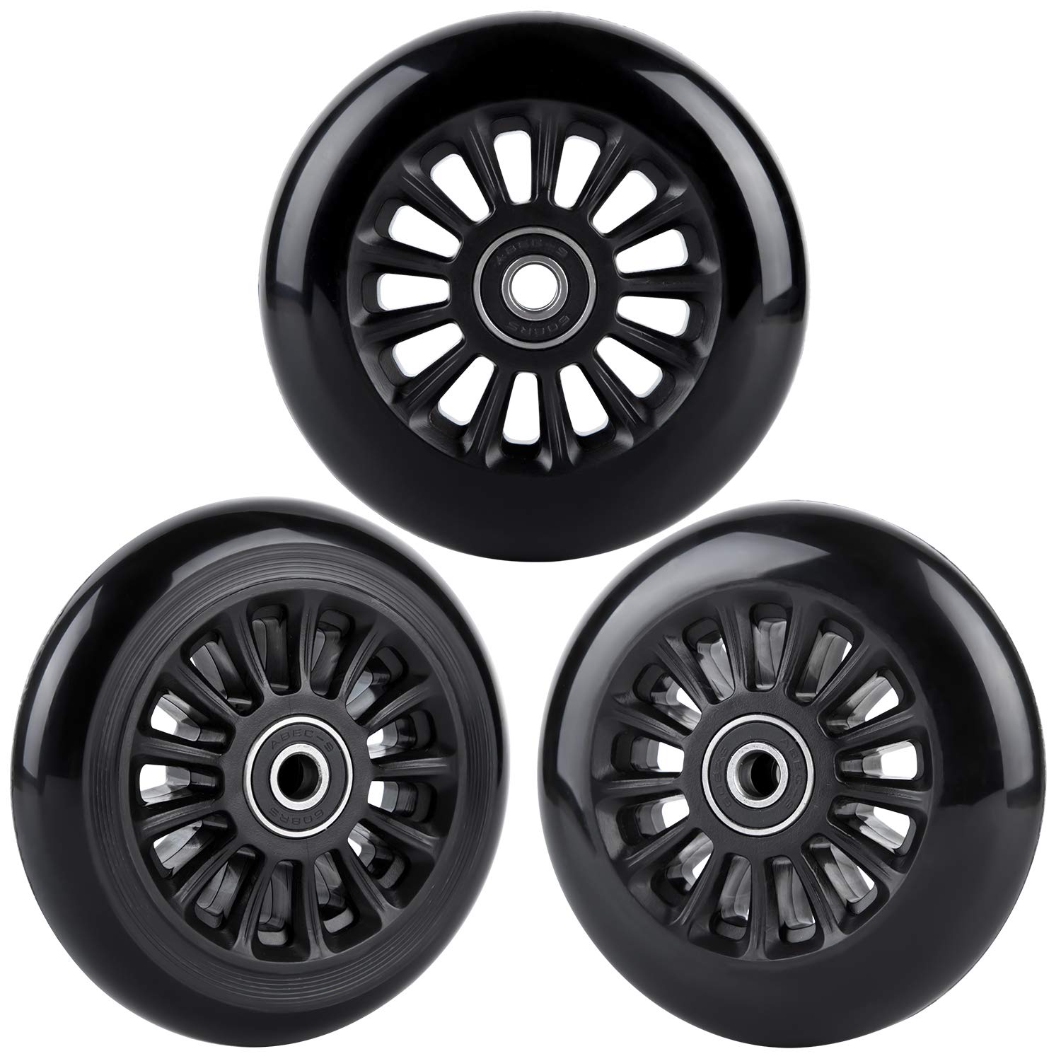 AOWESM Easy Roller Replacement Wheels w/Bearings ABEC-9 for Ez Rollers Classic Drifter Junior New Twist On A Classic Scooters - 