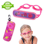 Ruigao Kids Swim Goggles Age 2-6, Toddler Goggles No Hair Pull,Child Goggles Padded Headband (1Pk - Pink)