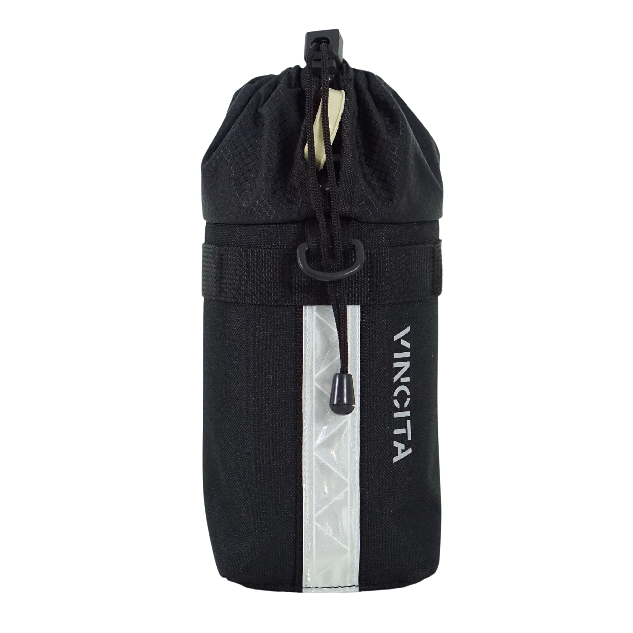 Vincita Voyage Stem Bag Bike Water Bottle Holder Insulated Stem Bag Handlebar Attachment Cup Holder Food Snack Storage for Foldi