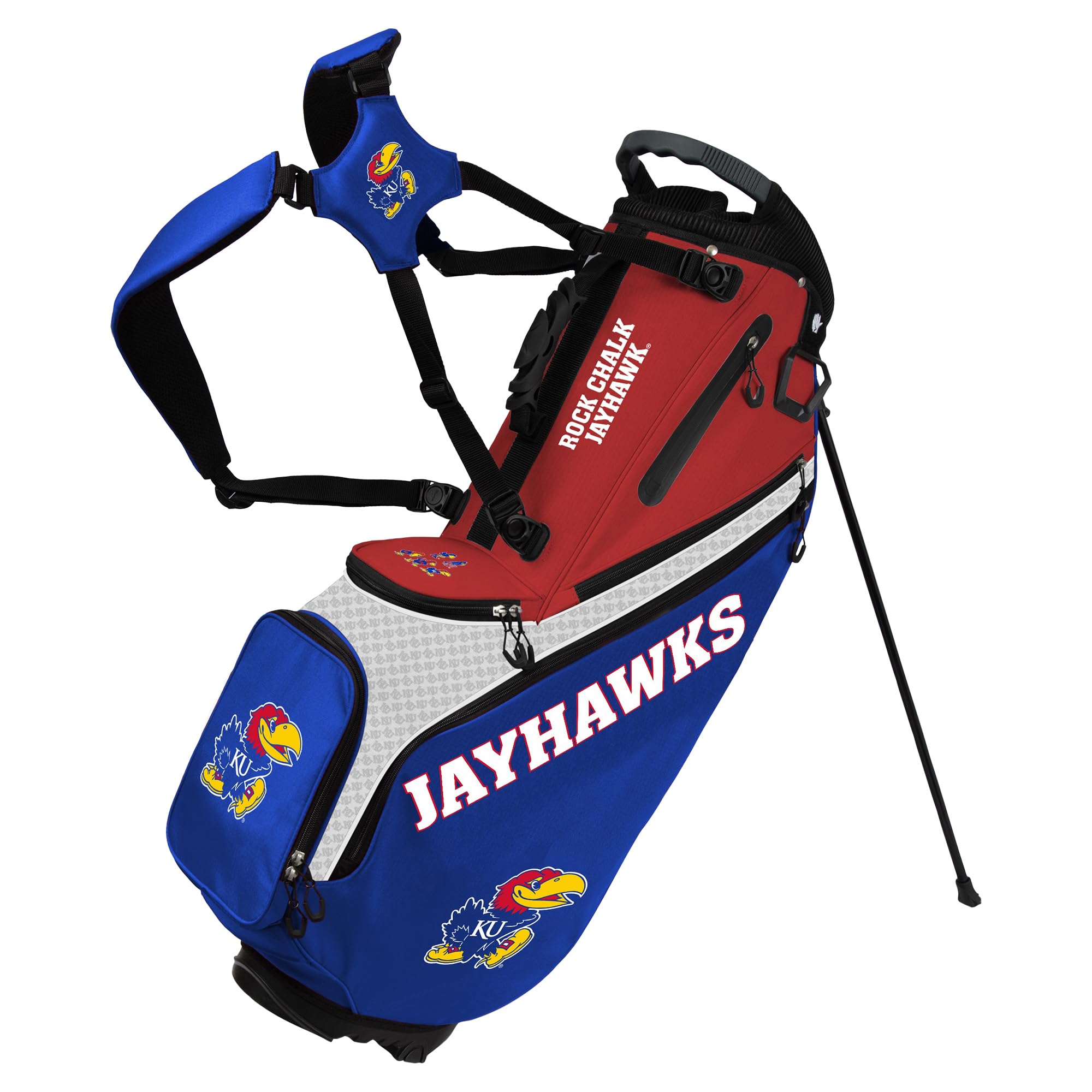 Team Effort Back Nine Stand Bag NCAA Kansas Jayhawks
