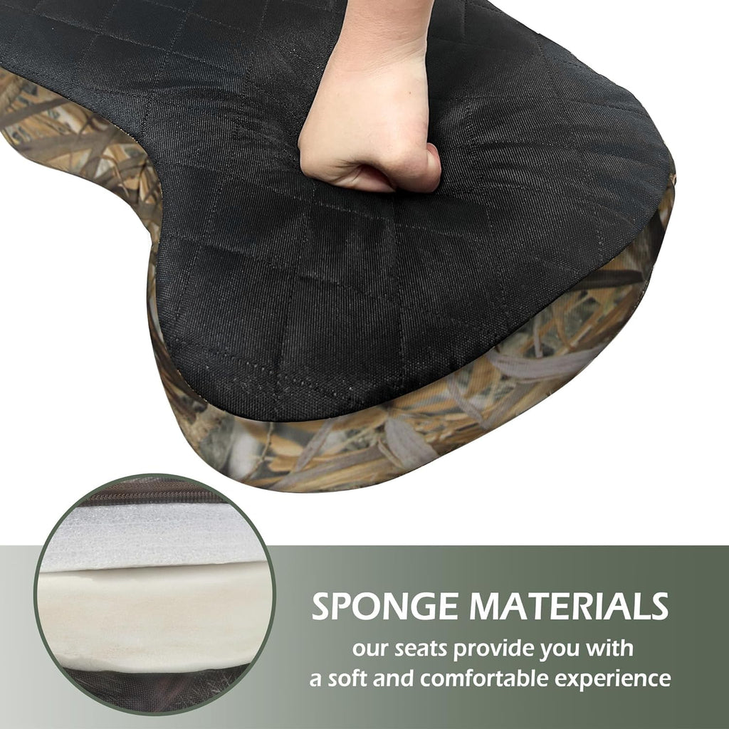 Urmona Portable Hunting Seat Cushion, 11.4 X 15.7 X 2.8In Thickening Lightweight Outdoor Cushion, Waterproof Sponge Dirty Proof
