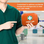 Succorware 150 Pieces Mini First Aid Kit - Small Medical Kit With Hard Shell - Emergency First Aid Kit For Car, Travel, Home, Ou