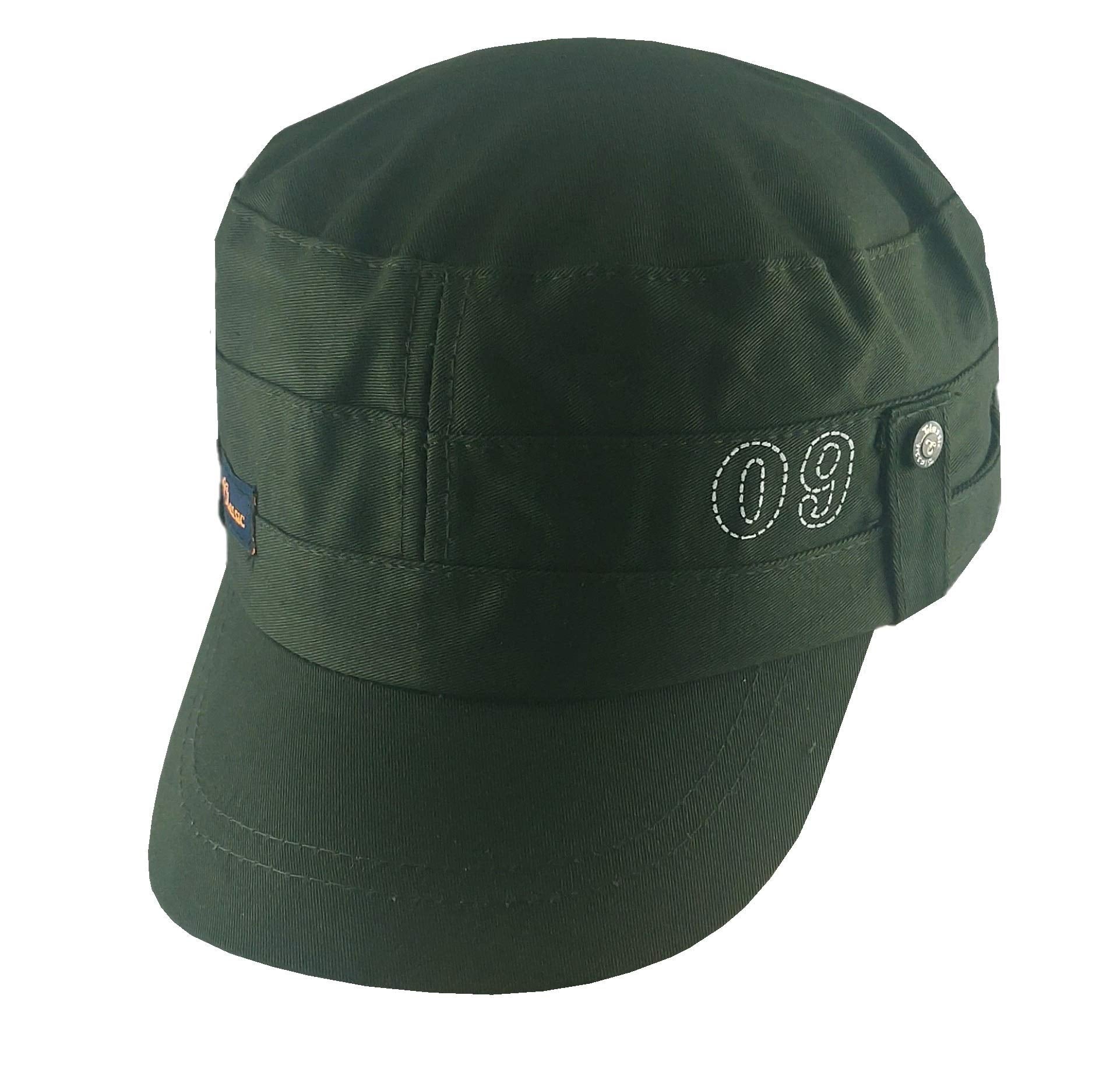 Poshing Sport Summer Short Peak Caps For Boys Dark Green