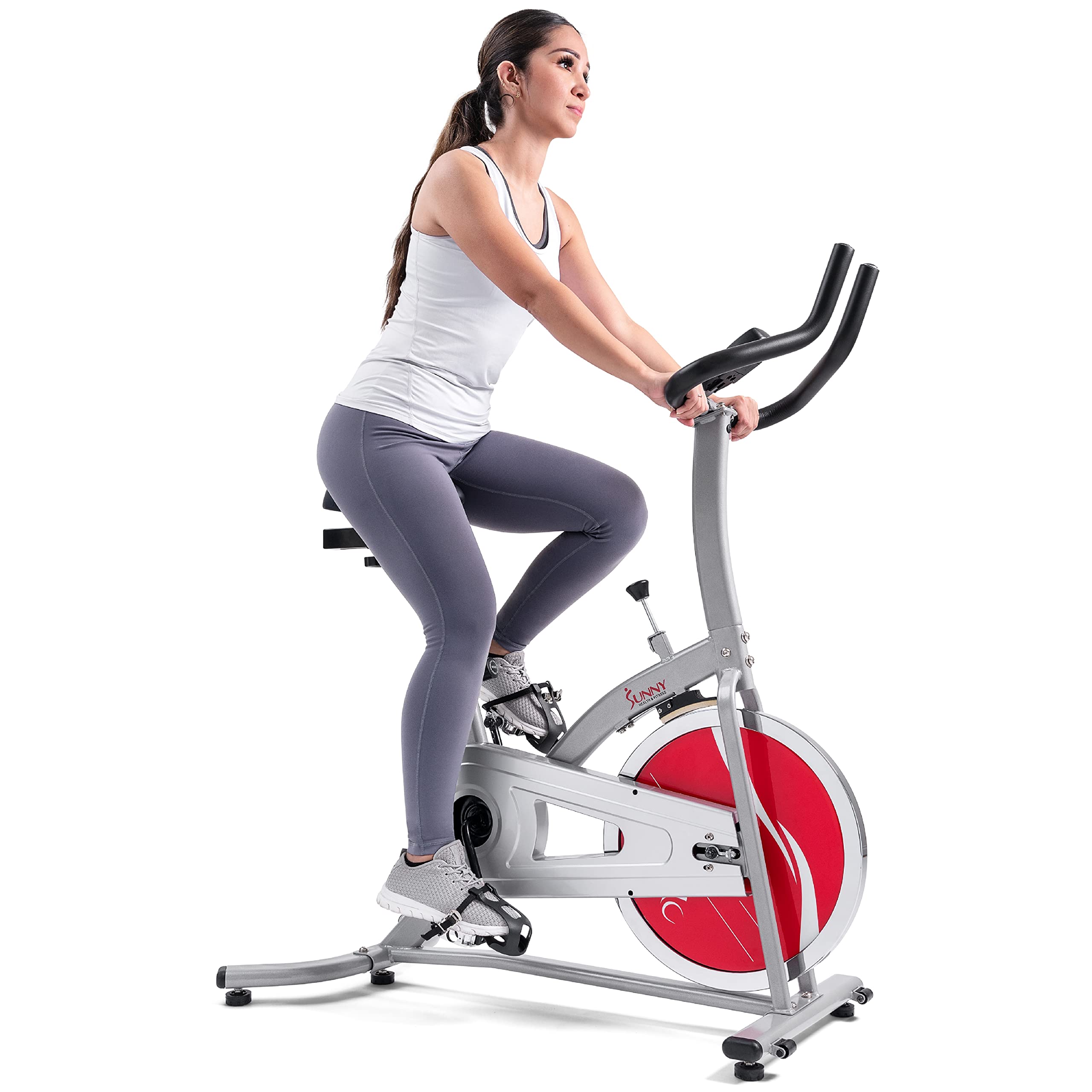 Sunny Health & Fitness Indoor Cycling Exercise Bike With Lcd Monitor - Sf-1203