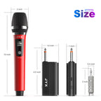 Fanfun Wireless Microphones, Dual Uhf Handheld Dynamic Mic With Receiver, 635Mm(14)Output,35Mm (18) Adapter,160Ft Range, Metal R