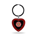Rico Industries Ncaa Louisiana Lafayette Ragin' Cajuns Ncaa Rhinestone Heart Colored Keychain, Red, 3-Inches In Length