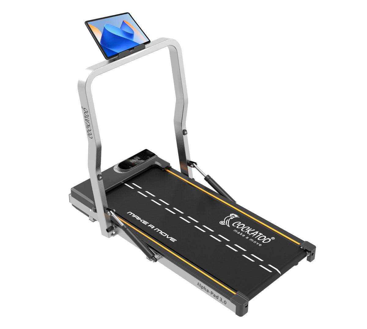 Cockatoo Alphapad 3.0 3Hp Peak Walking Pad For Home, Treadmill For Home Foldable With Max User Weight 110 Kg, Speed 6 Km/Hr, Gre