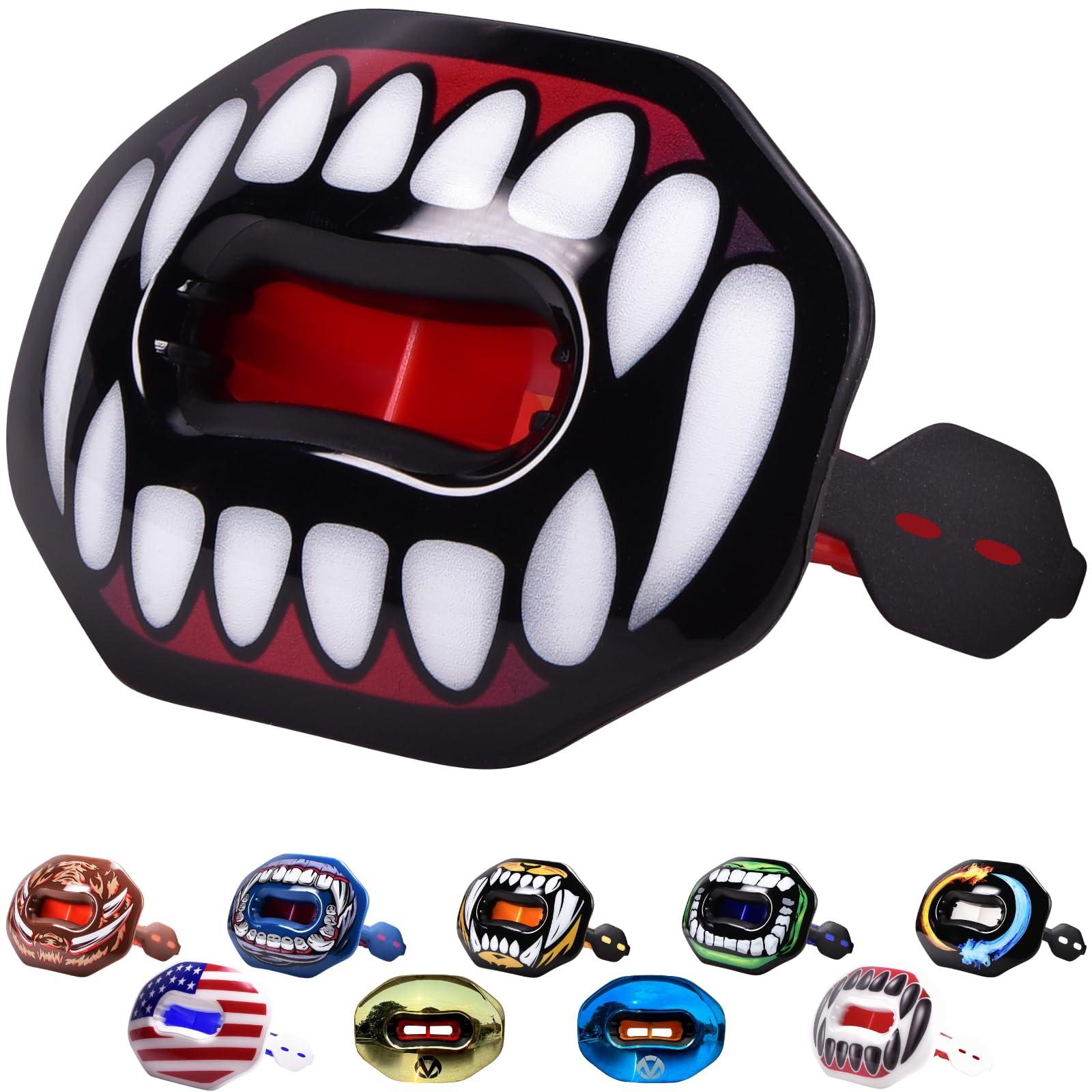 Oral Mart Vampire Fangs Football Mouth Guard - Lip Guard Mouthpiece  Lip Protector Mouthguard (Detachable Strap Included)
