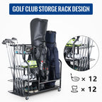 Mythinglogic Golf Storage Garage Organizer,Golf Bag Storage Stand And Other Golfing Equipment Rack,Extra Large Design For Golf C