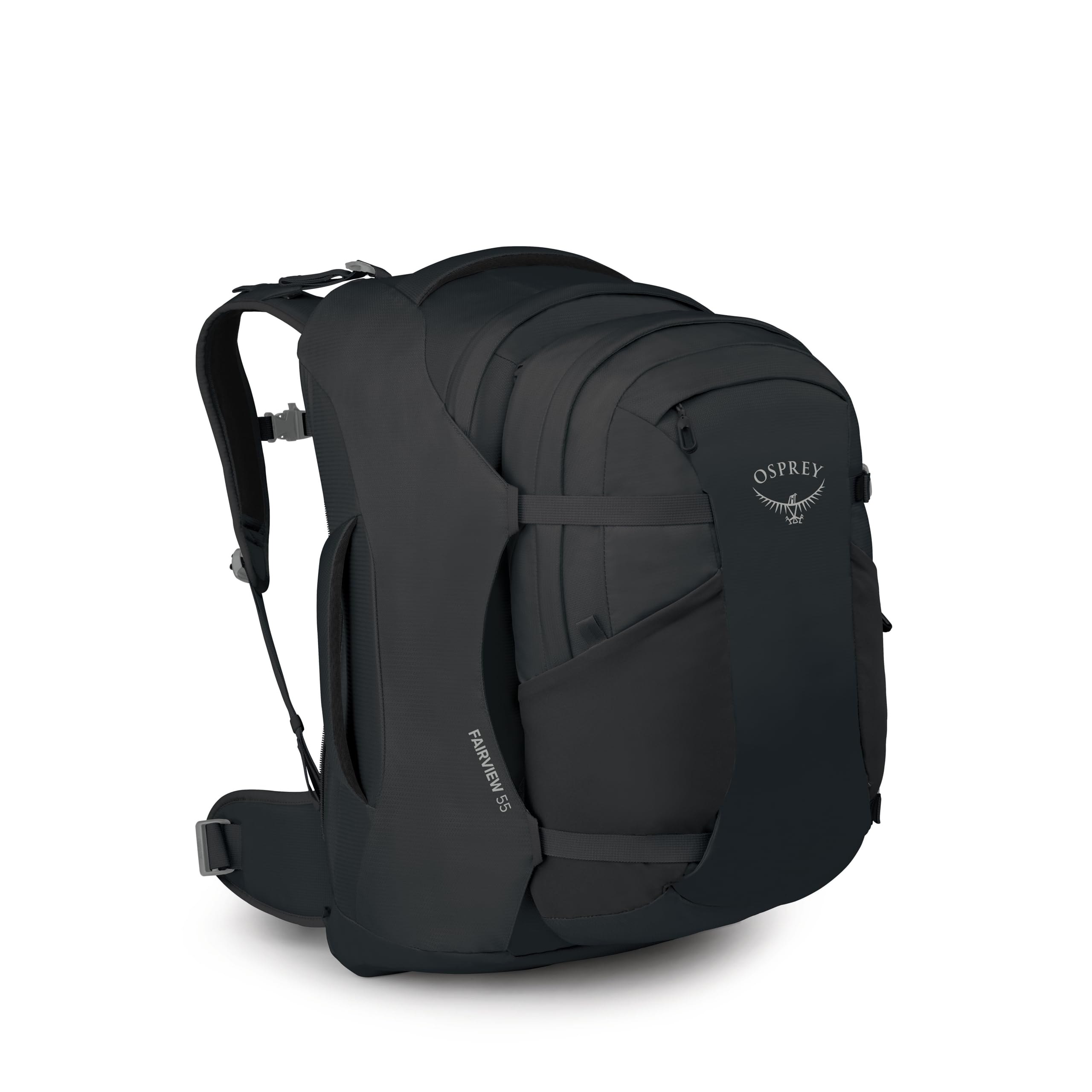 Osprey Fairview 55L Womens Travel Backpack - Carry On Bag with Personal Item Sized Detachable Daypack, Black