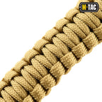 M-Tac Survival Paracord Bracelet - 12  Ft Emergency Rope With Compass & Whistle - Tactical Cord For Camping, Hiking, Edc (Coyote