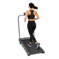 Walking Pad Treadmill With Foldable Handle Bar - Under Desk Treadmill For Home & Office | Remote Control, Bluetooth Speaker, Led