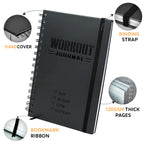 Hardcover Fitness Planner Workout Journal For Men & Women - A5 Sturdy Fitness Log Book To Track Gym & Home Workouts - Separately
