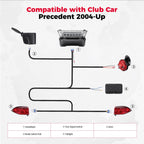 Kemimoto Deluxe Precedent Light Kit Compatible With Club Car Precedent 2004-Up, Upgrade 12V Street Legal Led Headlights, Taillig