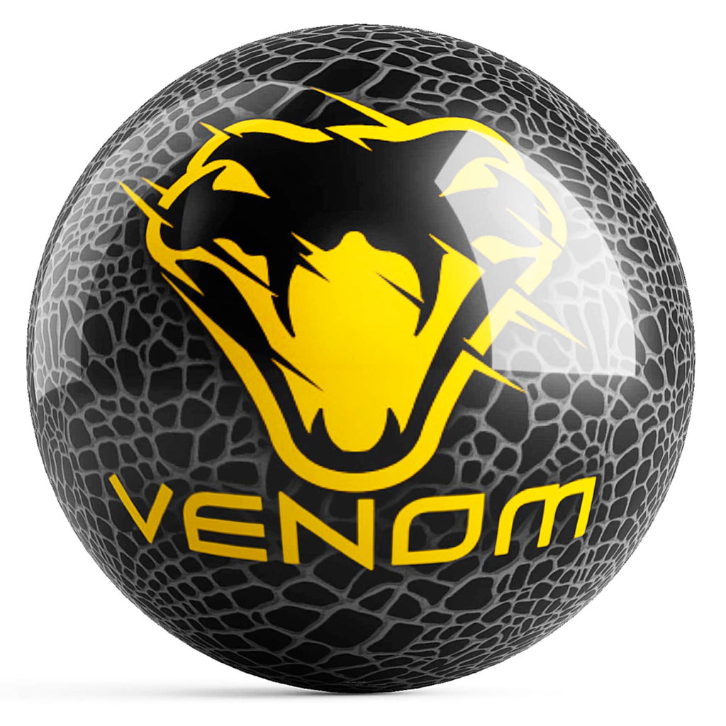 On The Ball Bowling Motiv Venom Spare Bowling Ball Black/Gold - Undrilled - Made Of Polyester (16)