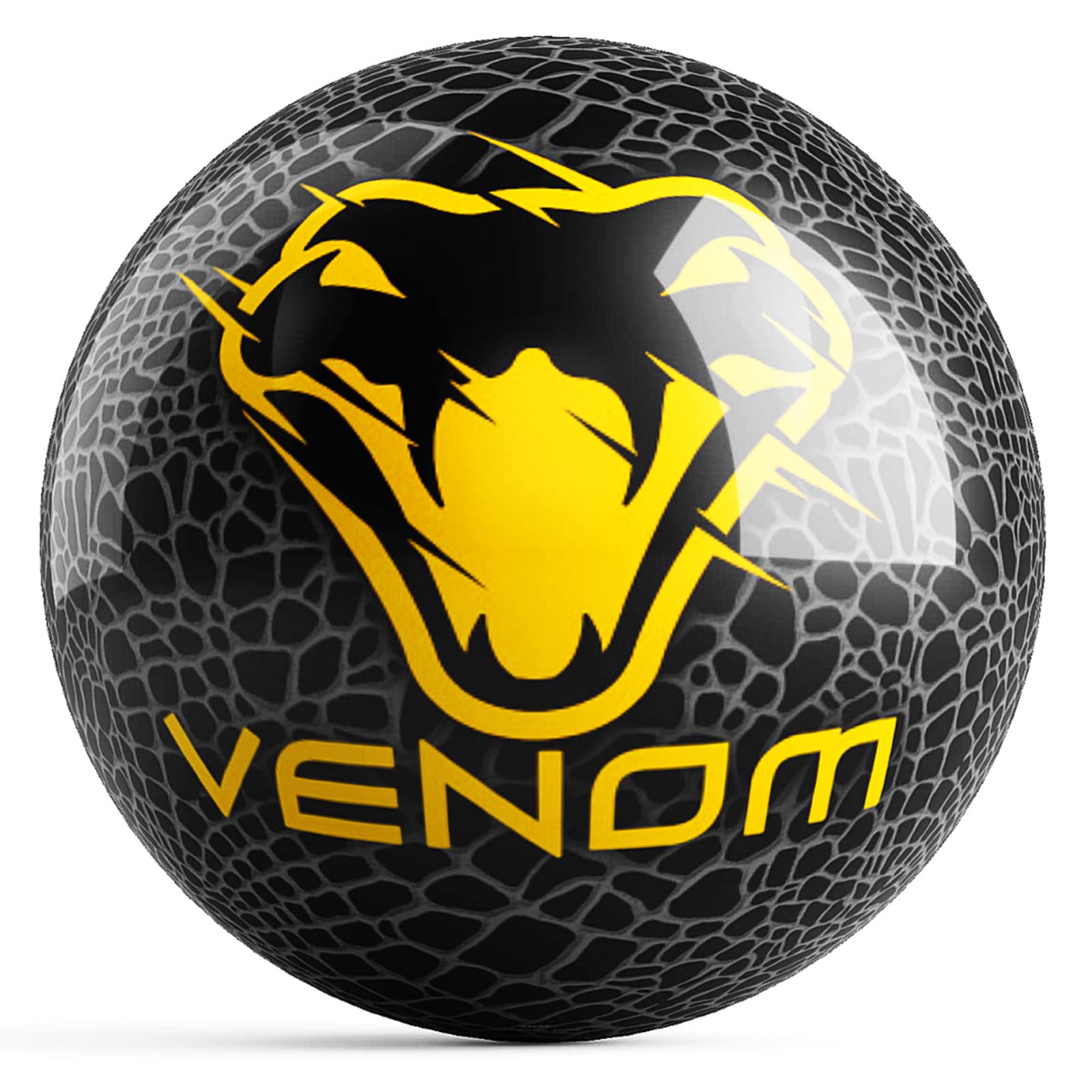 On The Ball Bowling Motiv Venom Spare Bowling Ball Black/Gold - Undrilled - Made Of Polyester (16)