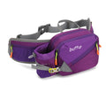 Lightweight Sports Fanny Pack with Bottle Holder,Waist Pack for Hiking,Running,Cycling & Outdoor Adventures (Purple)