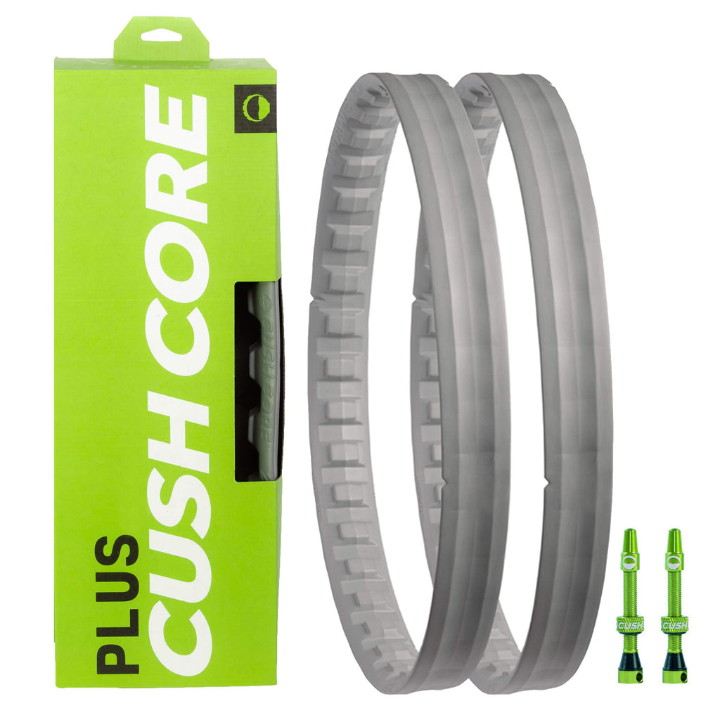 Cushcore Plus Set - Includes (2) Tire Inserts, (2) Presta Valves & Rim Stickers, Easy At-Home Installation, Bicycle Tire Inserts