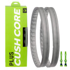 Cushcore Plus Set - Includes (2) Tire Inserts, (2) Presta Valves & Rim Stickers, Easy At-Home Installation, Bicycle Tire Inserts