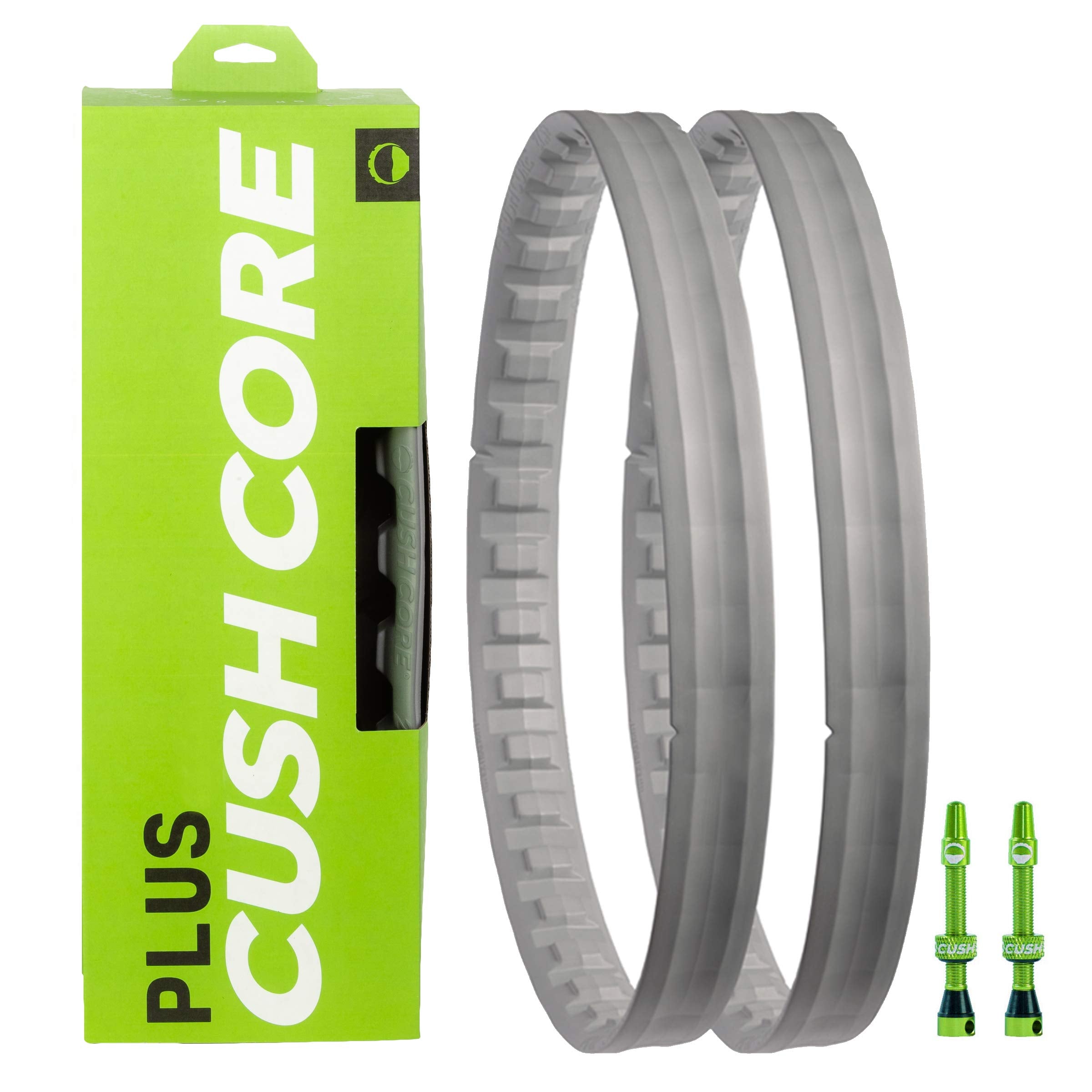 Cushcore Plus Set - Includes (2) Tire Inserts, (2) Presta Valves & Rim Stickers, Easy At-Home Installation, Bicycle Tire Inserts