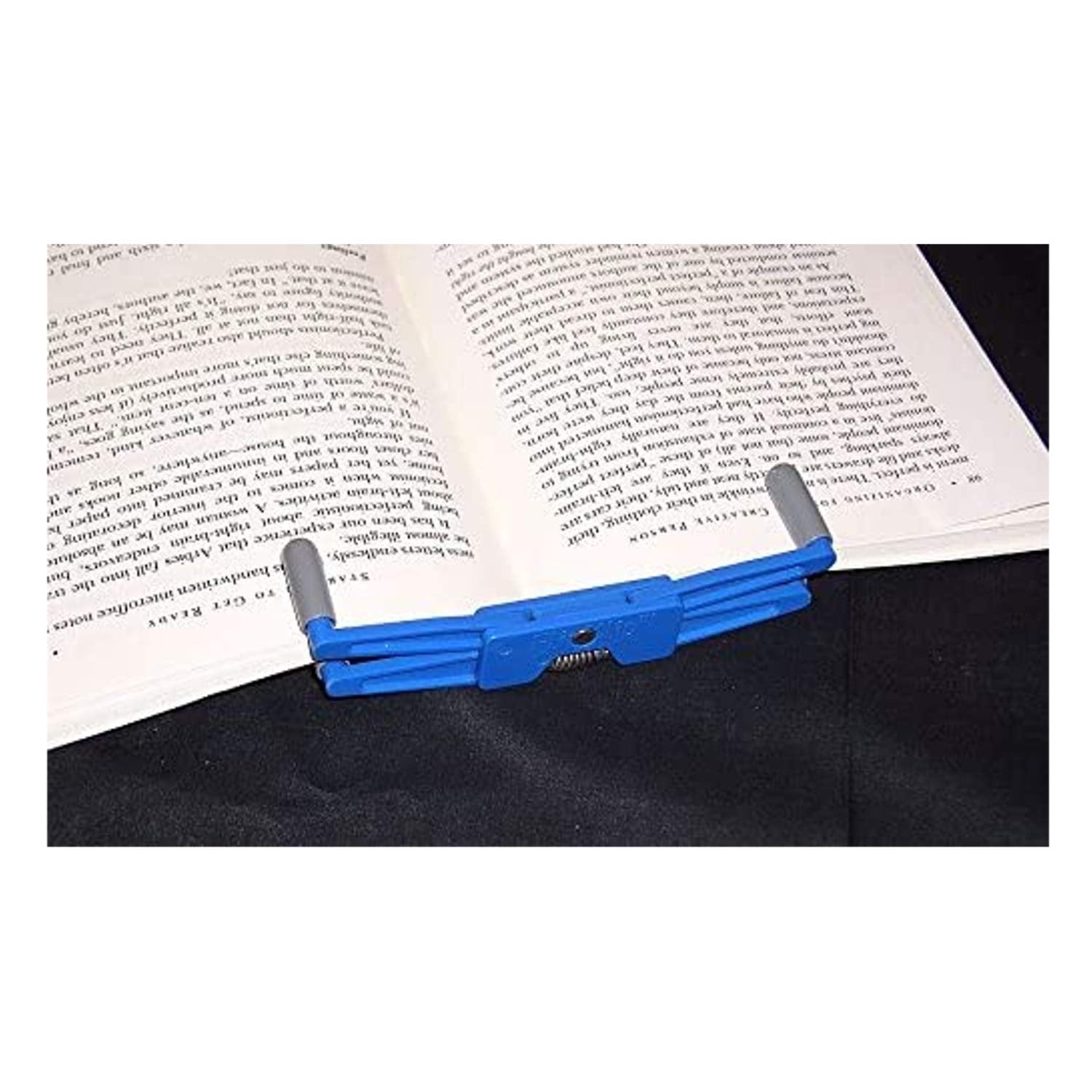 Flipklip Portable Book Page Holder For Hands Free Reading In Bed, On The Go - Works On Hardcovers, Paperbacks, Magazines, Piano