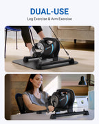 Under Desk Bike Pedal Exerciser, Quiet Magnetic Mini Exercise Bike With Merach App For Arm, Leg Recovery, Physical Therapy, Smoo