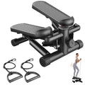 Sweetcrispy Mini Stair Steppers with Resistance Bands for Exercise at Home, Portable Exercise Twist Stepper Machine for Full Bod