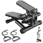 Sweetcrispy Mini Stair Steppers with Resistance Bands for Exercise at Home, Portable Exercise Twist Stepper Machine for Full Bod