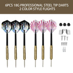 Pennpliy Bristle Dart Board Set For Adults, Professional 18'' Steel Tip Outdoor Dartboard Set, High-Grade Compressed Sisal Metal