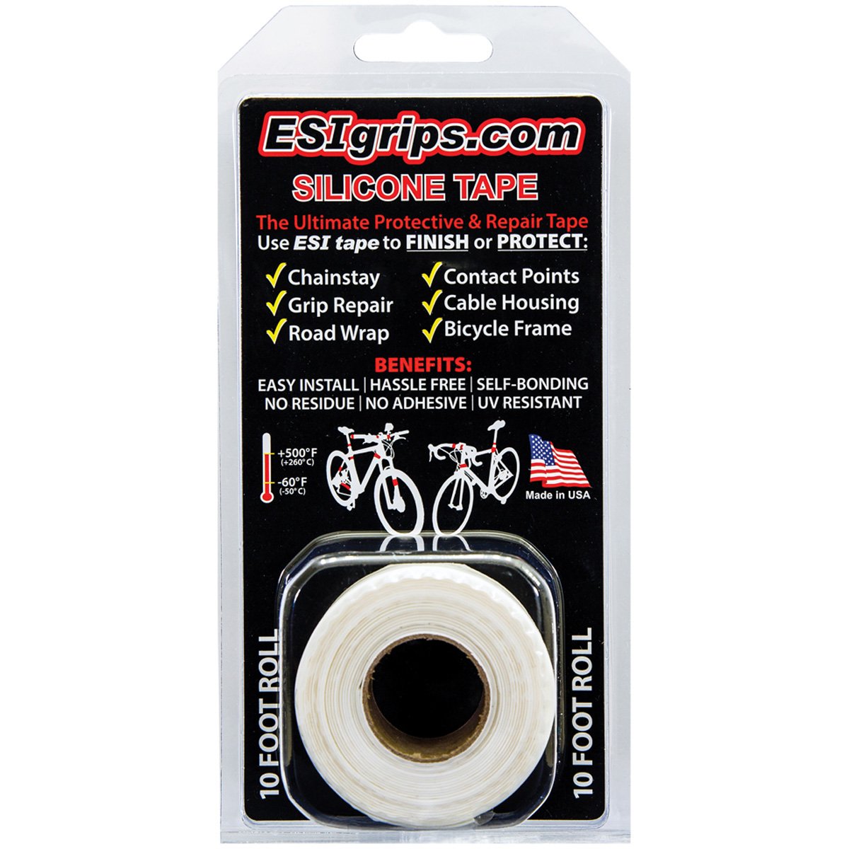 ESI Grips Extreme Steering Silicone Tape, 10 Feet, White