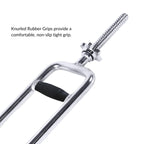 Cap Barbell 34'' Regular Threaded Tricep Bar With Rubber Grips | 1-Inch Diameter, Black