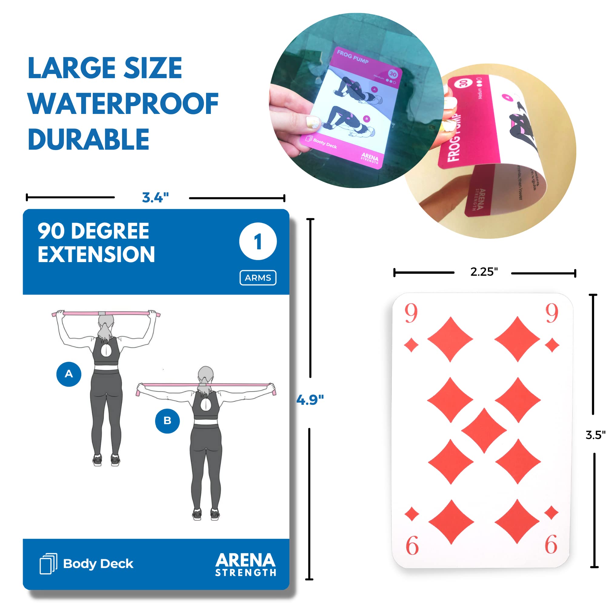 Arena Strength Band Fitness Workout Cards- Instructional Fitness Deck For Resistance Band Workouts, Beginner Fitness Guide For R