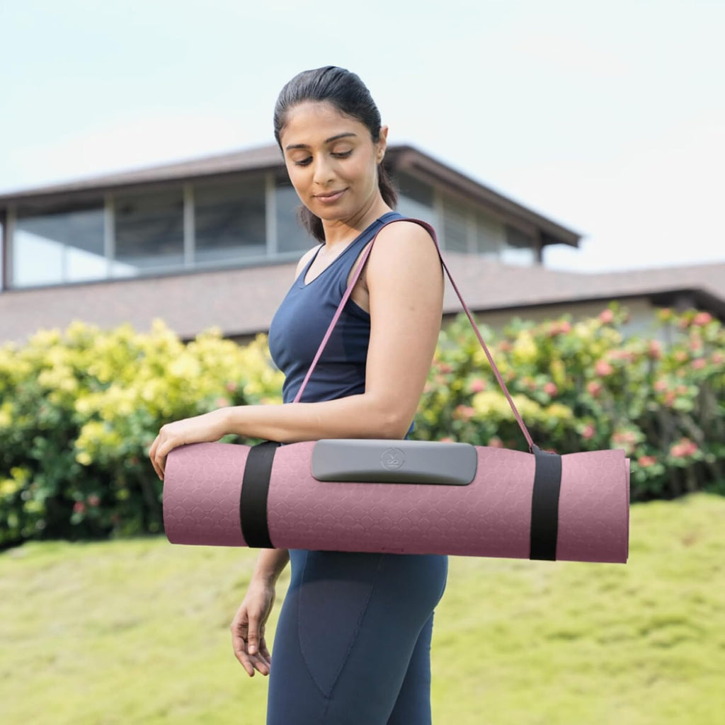 YogiFi Smart Mat Gen3 - beverage Red| AI Powered Yoga Mats For Home Workout | Lightweight Yoga Mats of 6mm | Real Time Tracking Exercise Mats For Men & Women