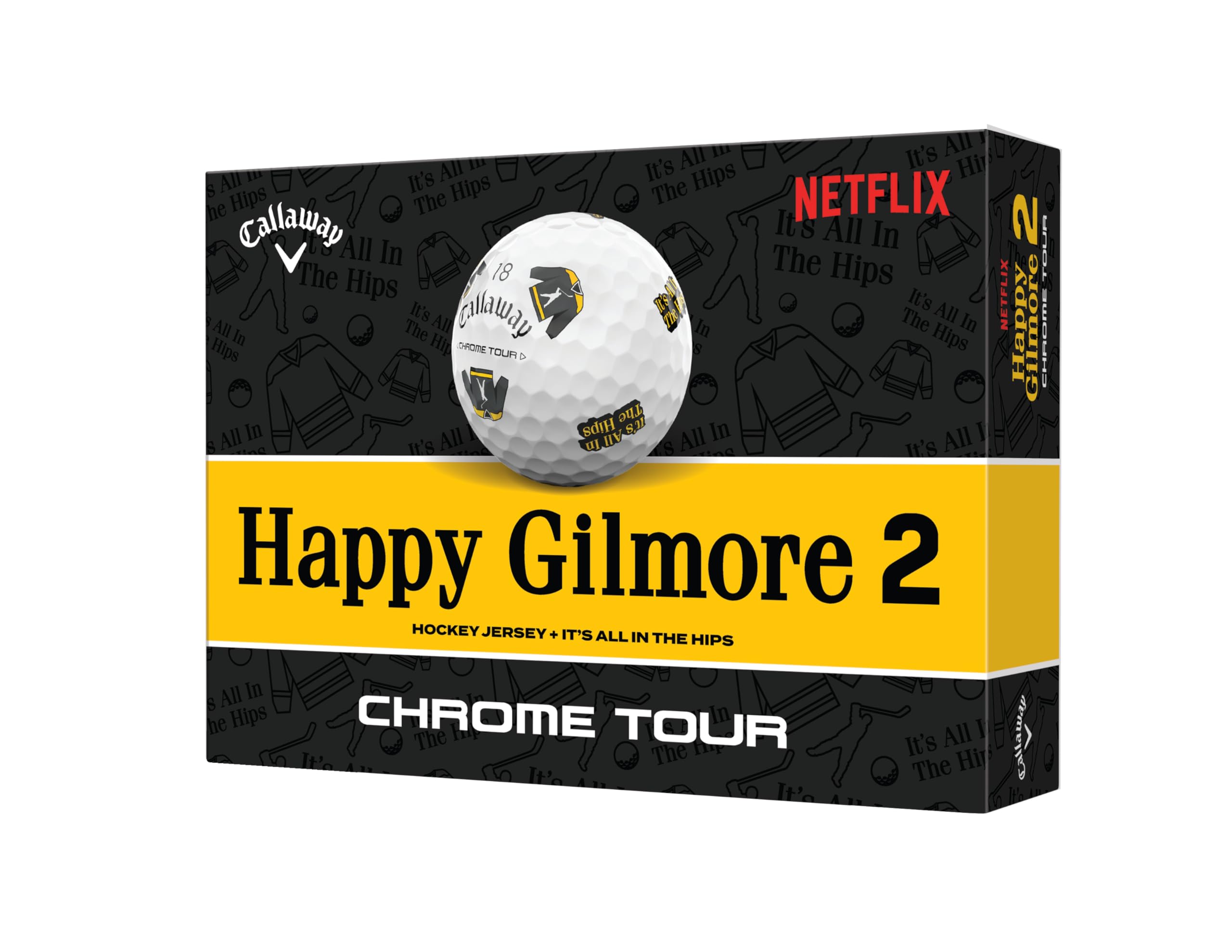 Callaway Golf Chrome Tour Happy Gilmore Golf Ball (Truvis, Its All in The HIPS)