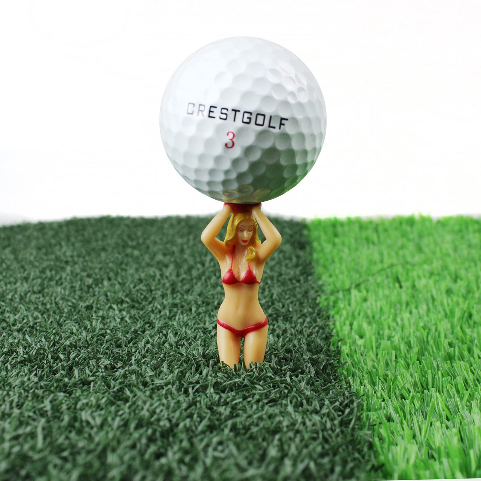 Kofull Colored Golf Tees, Golf Tee, 3 Inch Plastic Tee, Golf Practice Novelty Tees, White Elephant Stocking Stuffer Gifts For Hi
