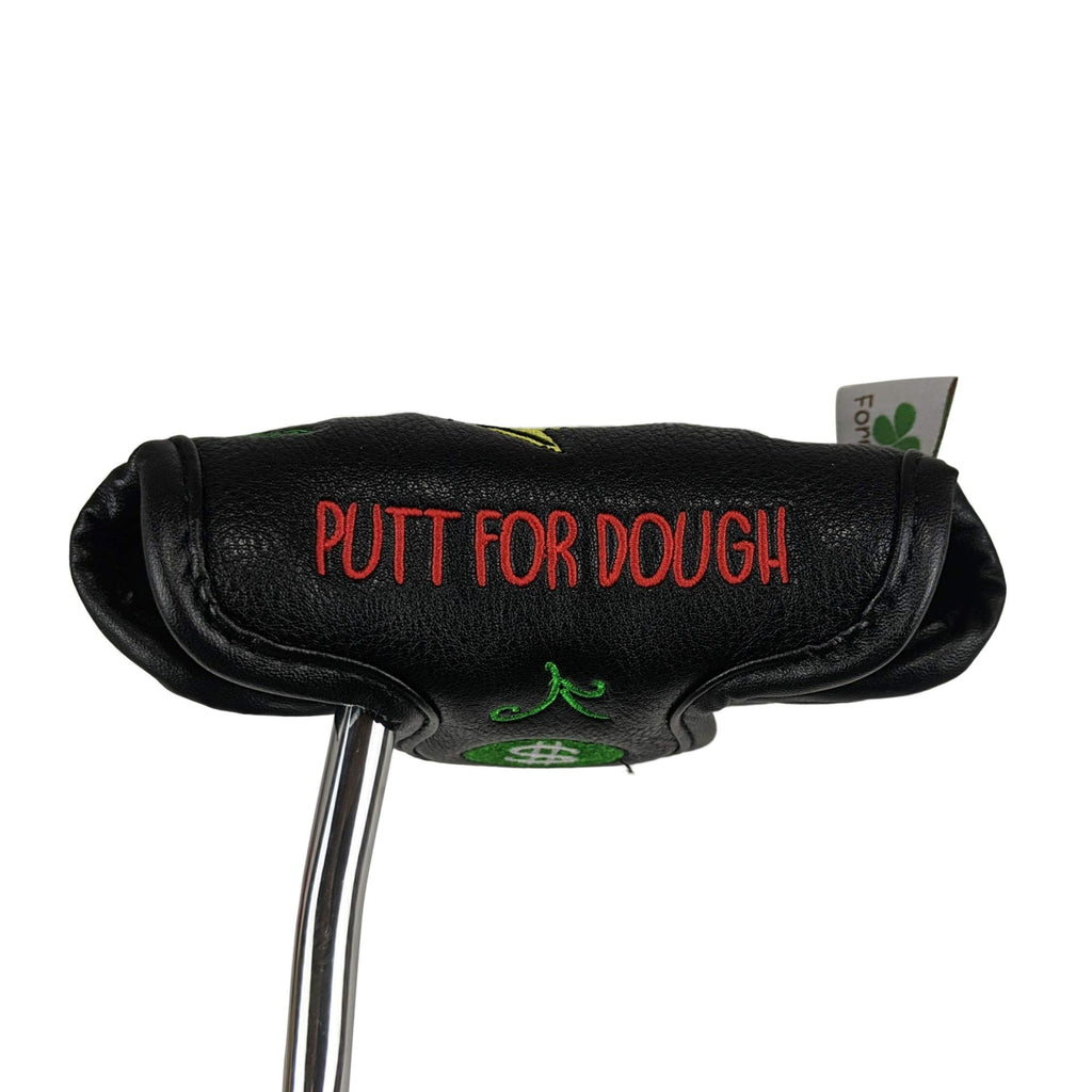 Foretra Putt For Dough - Money Maker Black Golf Putter Headcover Quality Pu Leather Magnetic Closure For Mallet Style Putters