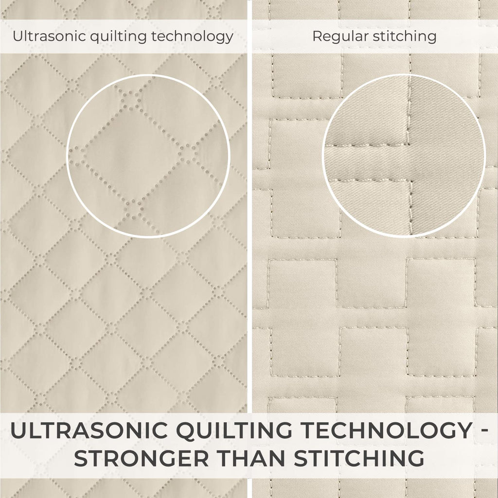 Mellanni Bedspread Coverlet Set - Twin Bedding Cover With Sham - Ultrasonic Quilting Technology - 2 Piece Oversized Twin Quilt S