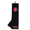 Team Golf NCAA NC State Wolfpack Embroidered Golf Towel Embroidered Golf Towel, Checkered Scrubber Design, Embroidered Logo