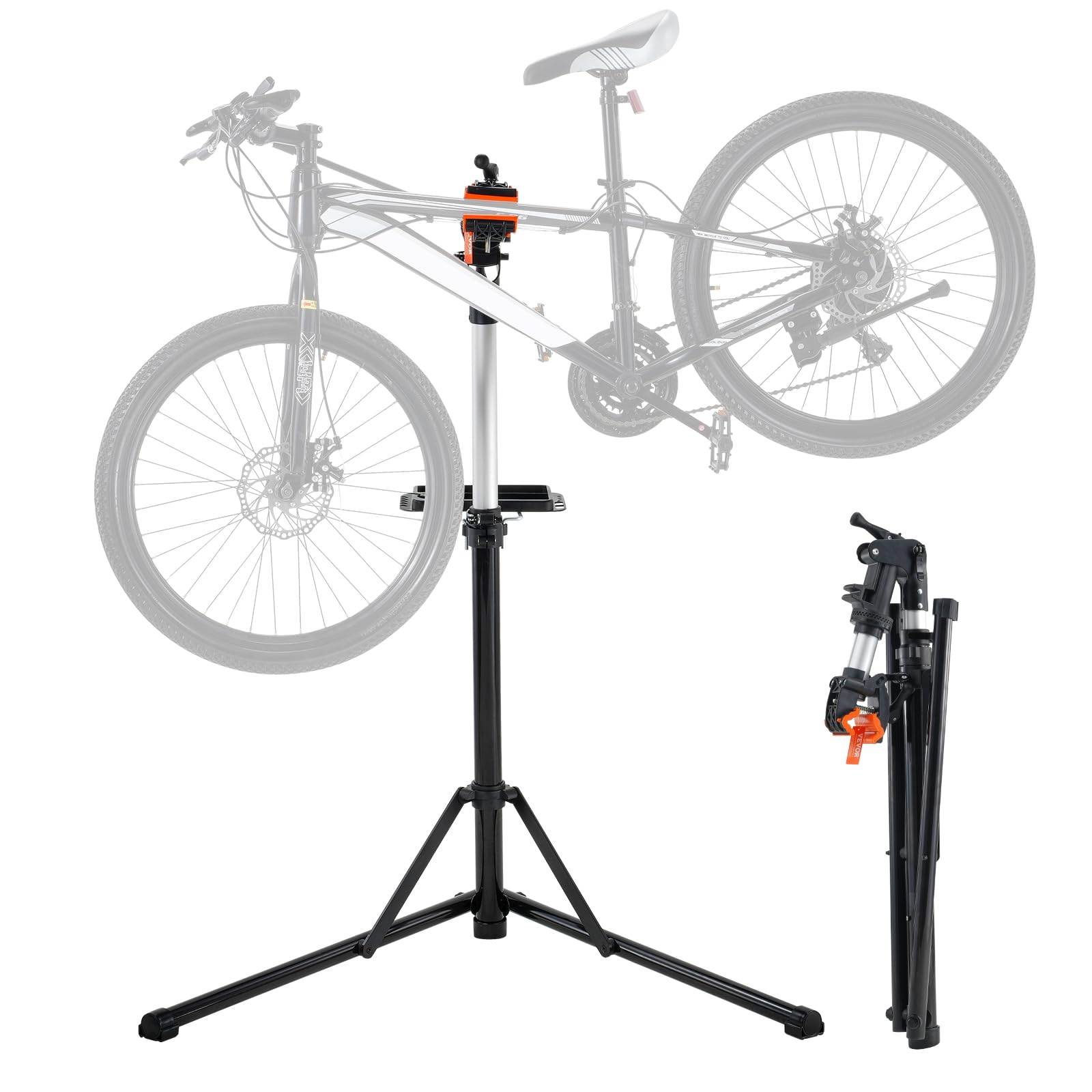 Vevor Bike Repair Stand, 66 Lbs Heavy-Duty Aluminum Bicycle Repair Stand, Adjustable Height Bike Maintenance Workstand With Magn