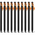 10 Pack Tent Stakes Heavy Duty, Aluminum Tent Stakes Pegs, Metal Tent Spikes, Ground Pegs With Reflective Pull Ropes, Triangular