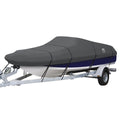 Classic Accessories StormPro Dark Grey Heavy-Duty Deck Boat Cover, Fits boats 20-22' L x 106 W, Marine Grade Fabric, Water-Resis